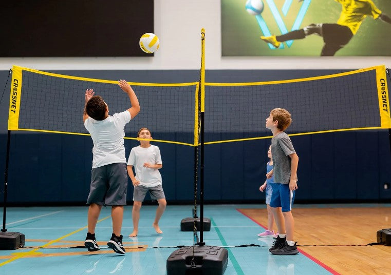 Crossnet Volleyball bases (play indoor)